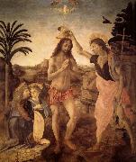 Andrea del Verrocchio Christ-s baptism oil painting artist
